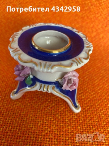 Vintage Frankenthal Dresden.1920 г. Античен свещник., снимка 6 - Антикварни и старинни предмети - 51691956