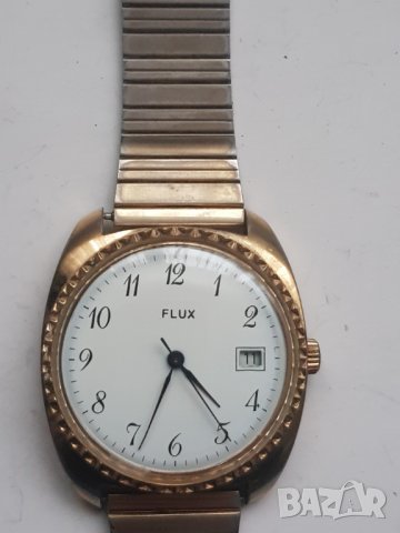 Мъжки механичен позлатен часовник Flux 17 jewels, снимка 4 - Антикварни и старинни предмети - 35085666