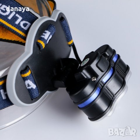 1674 Акумулаторен фенер за глава челник с 3 Led 2 COB светлини, снимка 4 - Къмпинг осветление - 30112355