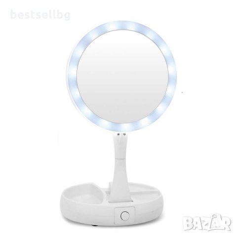 Настолно огледало LED осветление лупа увеличение 10Х грим баня тоалетка гримиране дома жена бюро, снимка 6 - Огледала - 29084645
