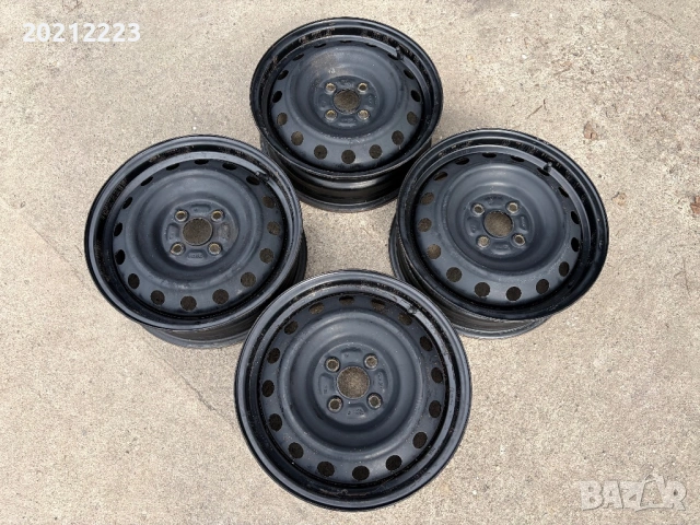 4 броя железни джанти за Toyota Yaris 15, снимка 6 - Гуми и джанти - 53924799