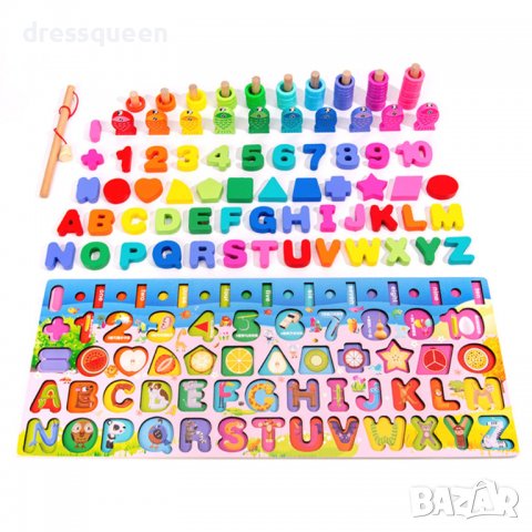 3667 Дървена дъска за игра 5в1, снимка 5 - Образователни игри - 37684007