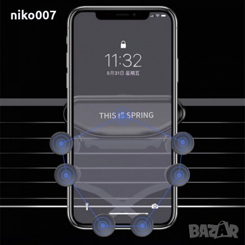 Универсална стойка за телефон за автомобил-кола-iPhone-Xiaomi-Samsung и др , снимка 3 - Аксесоари и консумативи - 30682537