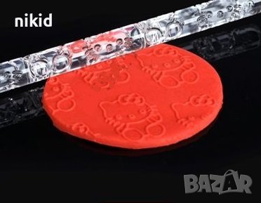 коте Кити kitty Прозрачна релефна текстурна точилка за фондан украса торта сладки, снимка 2 - Други - 17103048