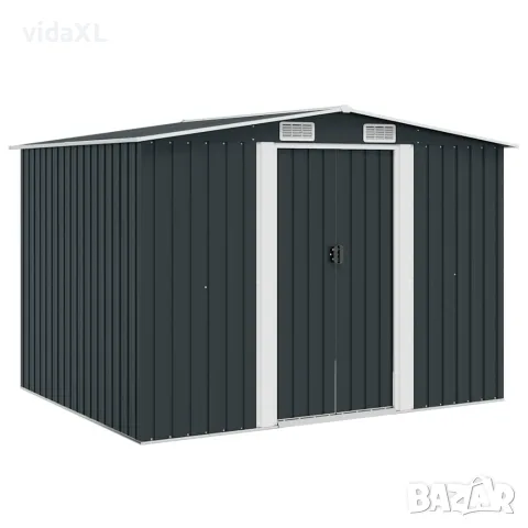 vidaXL Градинска барака за съхранение антрацит стомана(SKU: 47030)