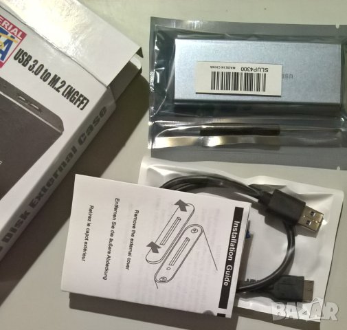 SSD case,кутийка външен хард - M.2 2230~2280, DataBackup-лаптоп,компютър,телефон,телевизор,с кабел