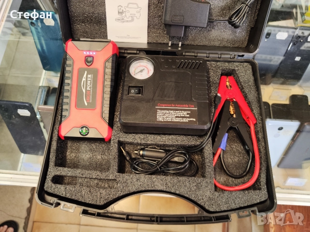 Преносима външна батерия (бустер) jump starter + компресор за автомобил. НОВО!, снимка 3 - Аксесоари и консумативи - 51960240