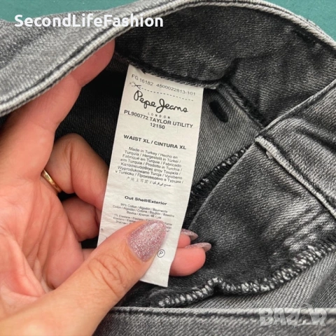 Пола Pepe Jeans London дънкова сиво черно размер XL, снимка 2 - Поли - 53350003