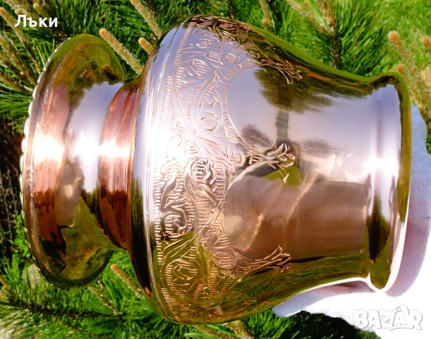 Медна ваза,делва 1.2 кг. , снимка 7 - Антикварни и старинни предмети - 40777068