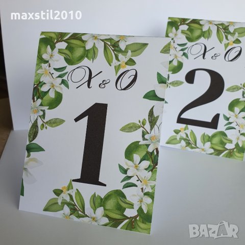 Тейбъл картички, покани, табелки с номера за маси, снимка 8 - Покани - 35257985