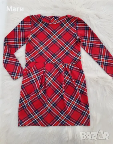 Детска карирана рокля H&M 8-10 години, снимка 6 - Детски рокли и поли - 48313429