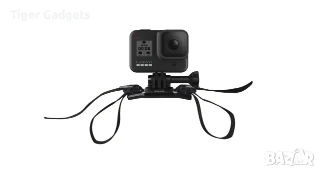 Оригинална стойка GoPro за вентилирани каски, регулируема каишка, черна, снимка 2 - Селфи стикове, аксесоари - 55836539
