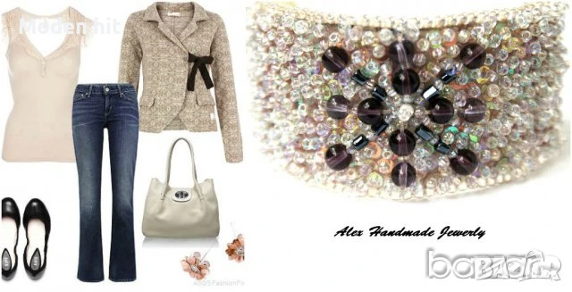 Гривна ръчна изработка, снимка 7 - Гривни - 50807461