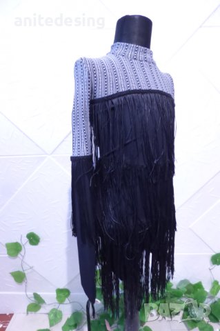 Детска рокля за спортни танци с ресни, снимка 3 - Детски рокли и поли - 39048380