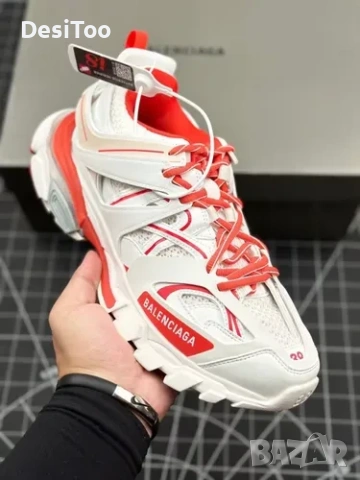 Balenciaga Track Sneaker "White/Red" , снимка 2 - Маратонки - 54358803
