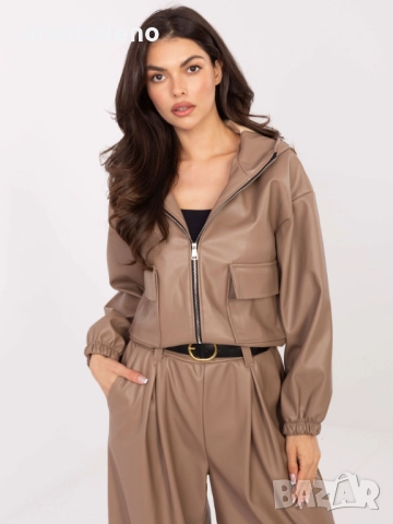 Късо дамско яке от еко кожа, 5цвята , снимка 15 - Якета - 52132094