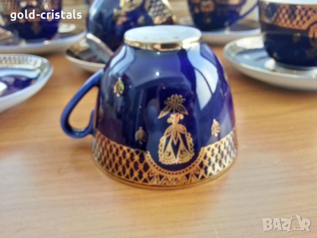 Руски чаши за чай кафе кобалт лфз, снимка 9 - Антикварни и старинни предмети - 33760915