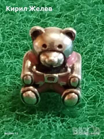 Талисман стерлингово сребро PANDORA It's a Girl розов емайлиран бантик 30928