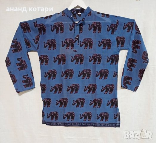  Индийски памучни ризи с мантра, снимка 4 - Ризи - 14014583