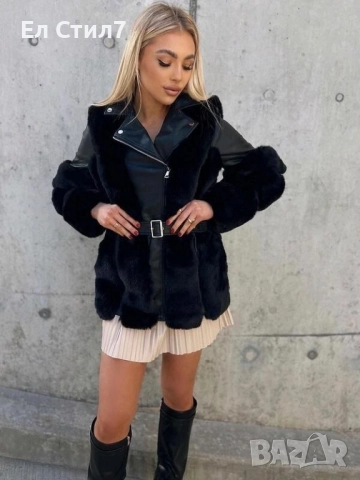 📌#Дамско #кожено #яке с #пух.Италия.С М Л., снимка 3 - Якета - 52297545