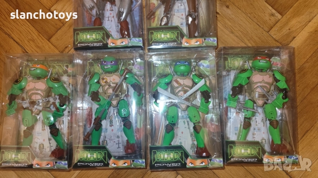 Шест фигури на костенурки нинджа с Шродер и Сплинтер, снимка 3 - Фигурки - 43297259