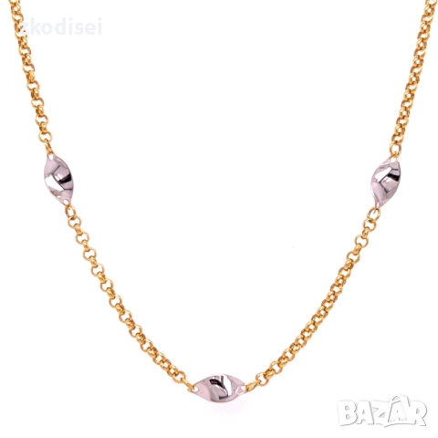 Златен синджир 4,26гр. 54,0см. 14кр. проба:585 модел:34528-1, снимка 2 - Колиета, медальони, синджири - 52467764