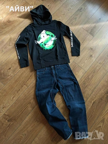 H&M детски еластични дънки и блузка, снимка 10 - Детски панталони и дънки - 52640368