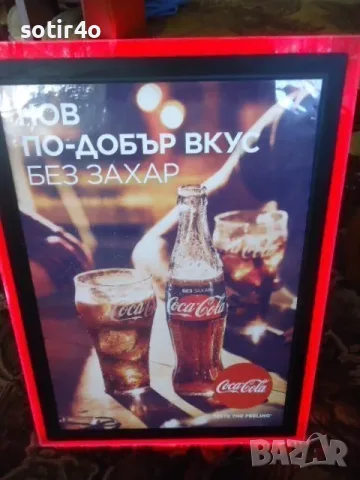 COCA COLA  Оригинална светеща рекламна табела.