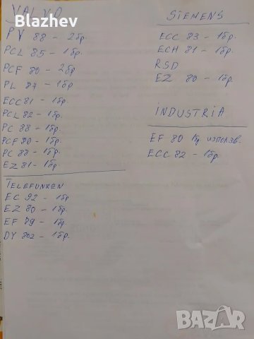 Радио лампи Valvo Siemens Telefunken , снимка 4 - Радиокасетофони, транзистори - 49283290