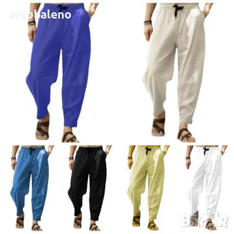 Ежедневни мъжки свободни панталони с шнур, 7цвята 