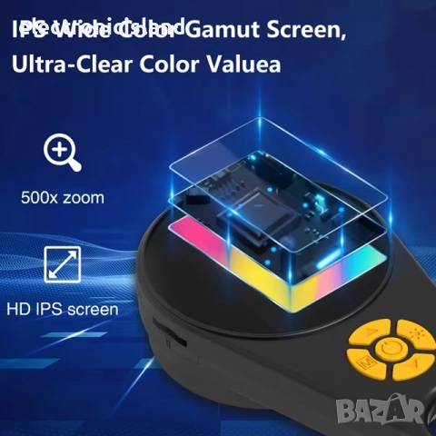 Цифров микроскоп 500X USB, ръчен преносим инструмент за инспекция на ремонти, запояване по платки, снимка 4 - Друга електроника - 52669954