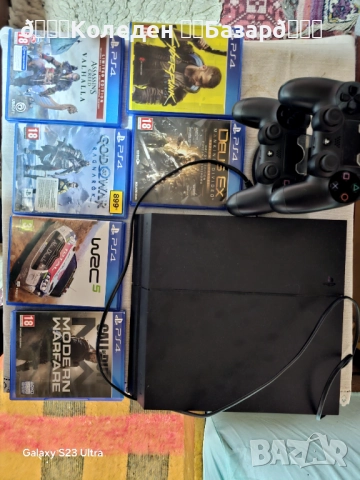 Продавам PS4 Slim + 2 контролера + 6 игри + зарядна станция, снимка 2 - PlayStation конзоли - 52711786