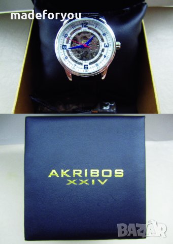 Часовник Нов мъжки автоматик, автоматичен, оригинален часовник Akribos XXIV , снимка 2 - Мъжки - 29973866