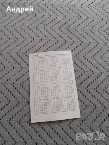 Календарче Блрс 1973 #2, снимка 2 - Колекции - 53205173