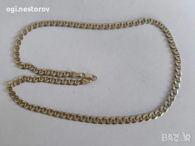 Сребърен синджир, снимка 3 - Колиета, медальони, синджири - 56383436