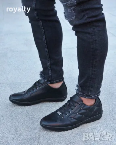 Мъжки обувки - черна кожа