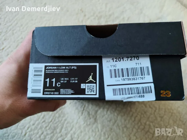 Jordan 28 ми размер обувки, снимка 7 - Детски маратонки - 56529134