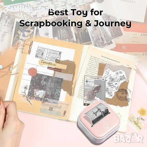 Нов Портативен Термален Bluetooth Стикер Принтер за iPhone Android Подарък, снимка 2 - Друга електроника - 42833097