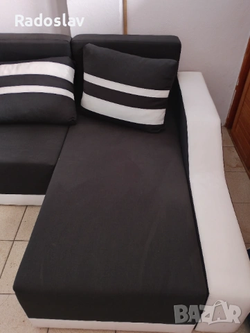 Неизползван, кожено-текстилен, разтегателен диван, снимка 2 - Дивани и мека мебел - 54243146