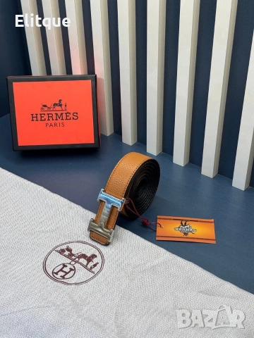 Колани hermes от естествена кожа в кутия на марката , снимка 12 - Колани - 54180506