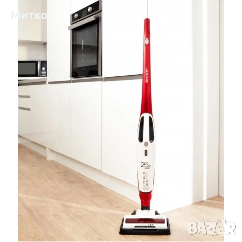 Вертикална прахосмукачка 2 в 1 Sharp Sa-vs3001rw, Автономия 60 минути, Бяла/Червена, снимка 2 - Прахосмукачки - 52922907