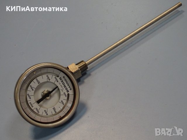 биметален термометър Berger Sannois ф115mm, +100/+600°C, L-250mm, снимка 7 - Резервни части за машини - 37082562