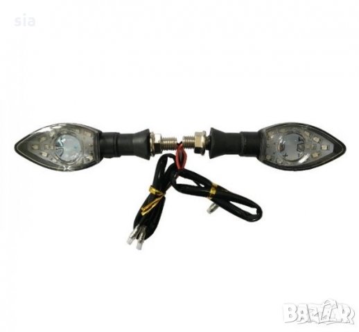 Диодни LED мигачи за мотор , 12V, комплект мигачи за мотоциклет или скутер, бял