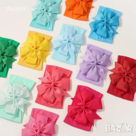 Jollybows 20 бр. Ленти за глава с панделки за бебета/малки деца, 4,5" найлонови ленти за коса, снимка 5 - Други - 49708117