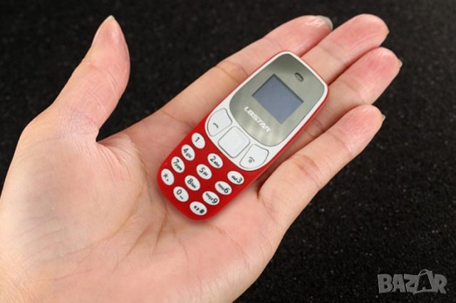 Мини телефон, BM10, с промяна на гласа, малък телефон, L8Star BM10, Nokia 3310 Нокия, червен , снимка 3 - Други - 34783791