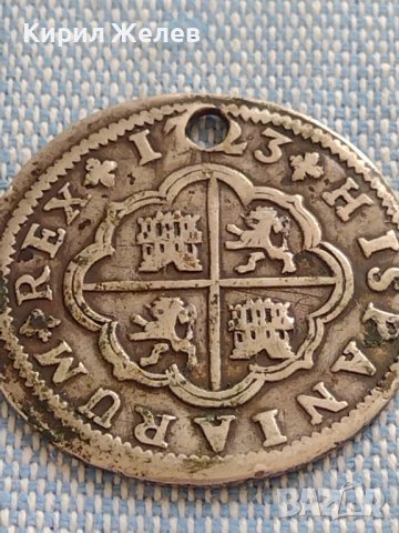 Сребърна монета 2 реала 1723г. Филип пети Севиля Испания 18689, снимка 10 - Нумизматика и бонистика - 42929938