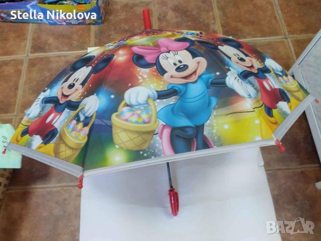 Детски чадър Мики маус,75см диаметър