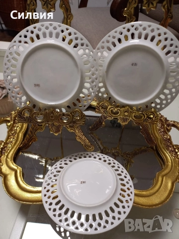 Антикварни чинийки 3бр., снимка 6 - Колекции - 52861009