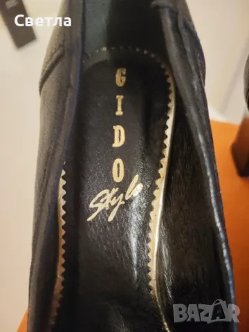 Обувки Gido естествена кожа, снимка 4 - Дамски обувки на ток - 49714554