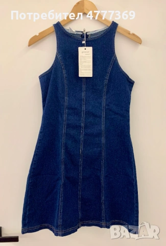 Чисто нова лятна къса дънкова рокля без ръкави, снимка 4 - Рокли - 54069560